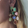 Carryallco Rhinestone Water Drop Tassel Earrings Carryallco