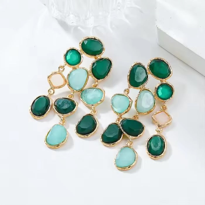 Carryallco Rhinestone Water Drop Tassel Earrings Carryallco