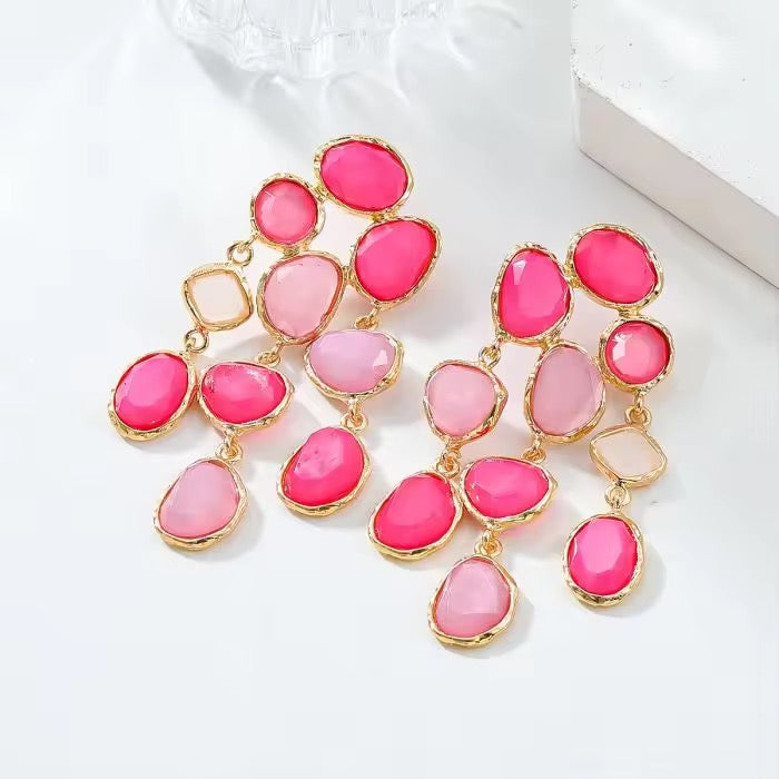 Carryallco Rhinestone Water Drop Tassel Earrings Carryallco