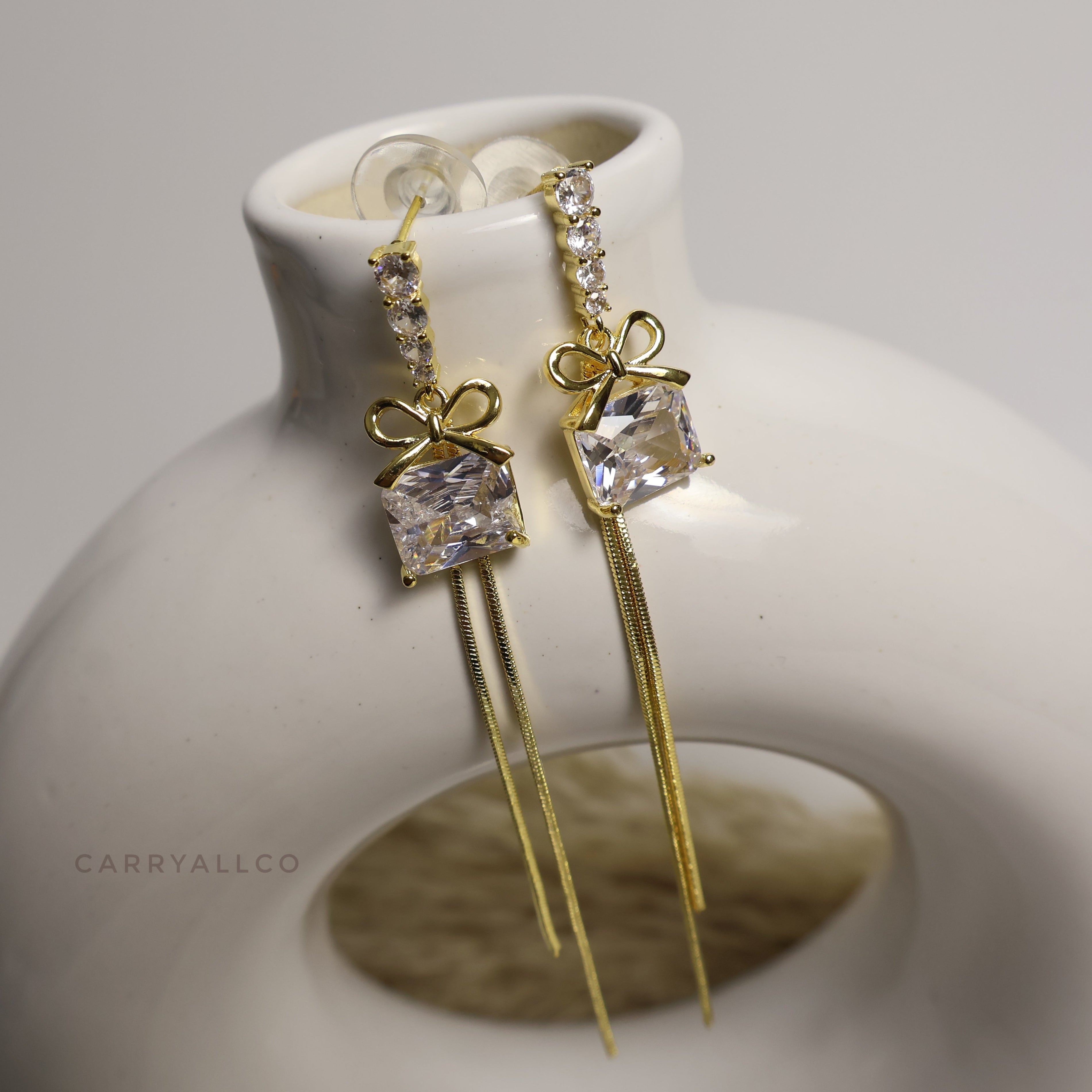 Carryallco Twilight Diamond Tassel Earrings Carryallco