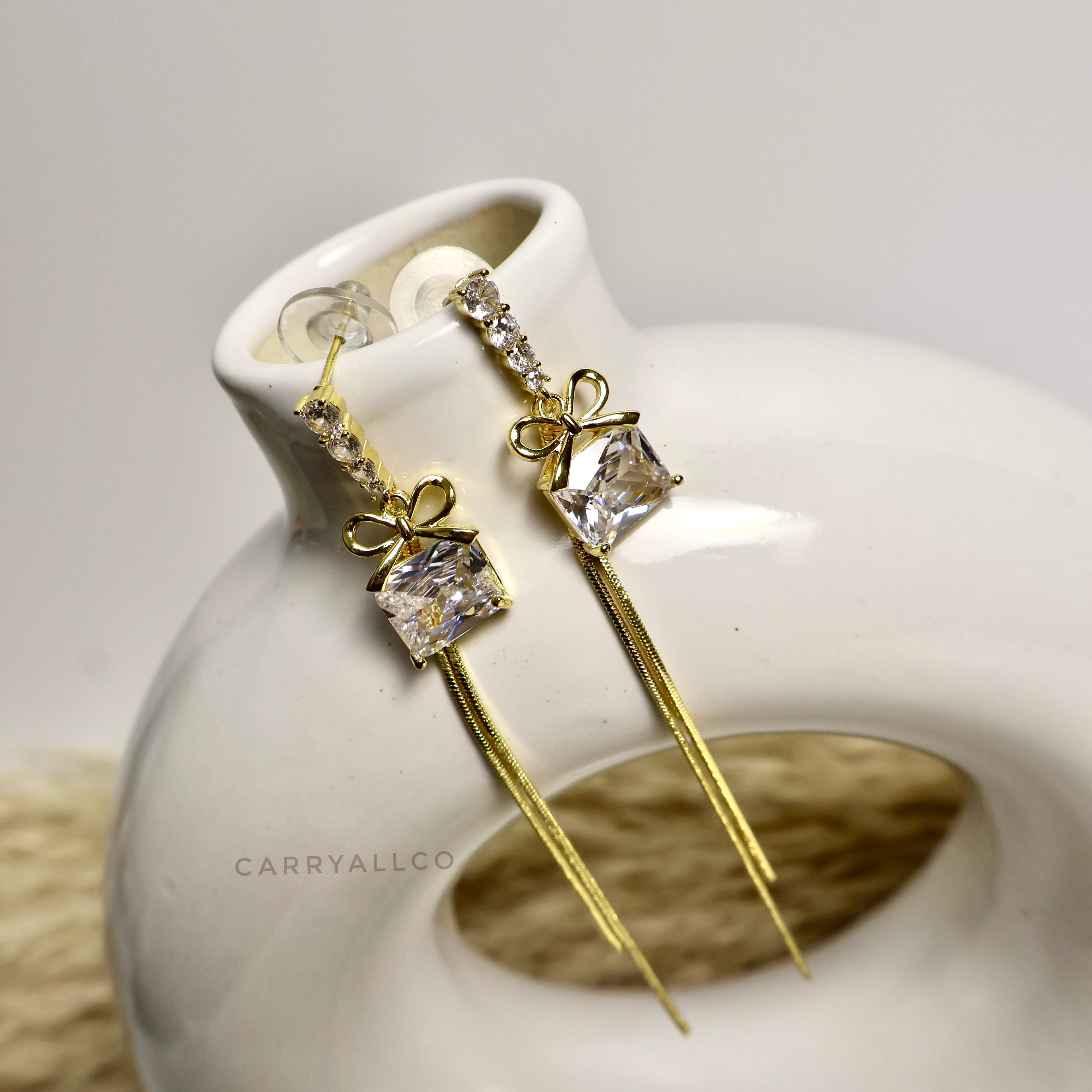 Carryallco Twilight Diamond Tassel Earrings Carryallco