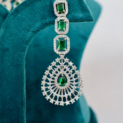 Carryallco Forever Emerald American Diamond Necklace