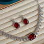 Scarlet Majesty American Diamond Choker Set – American Diamond | Carryallco