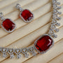 Scarlet Majesty American Diamond Choker Set – American Diamond | Carryallco