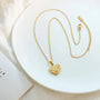 Irregular Stripe Heart Pendant – 18K Gold Plated