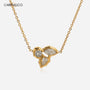 Lucky Grass Zircon Pendant Necklace