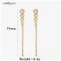 Lustrous Drop Tassel Earrings – 18K Gold Plated