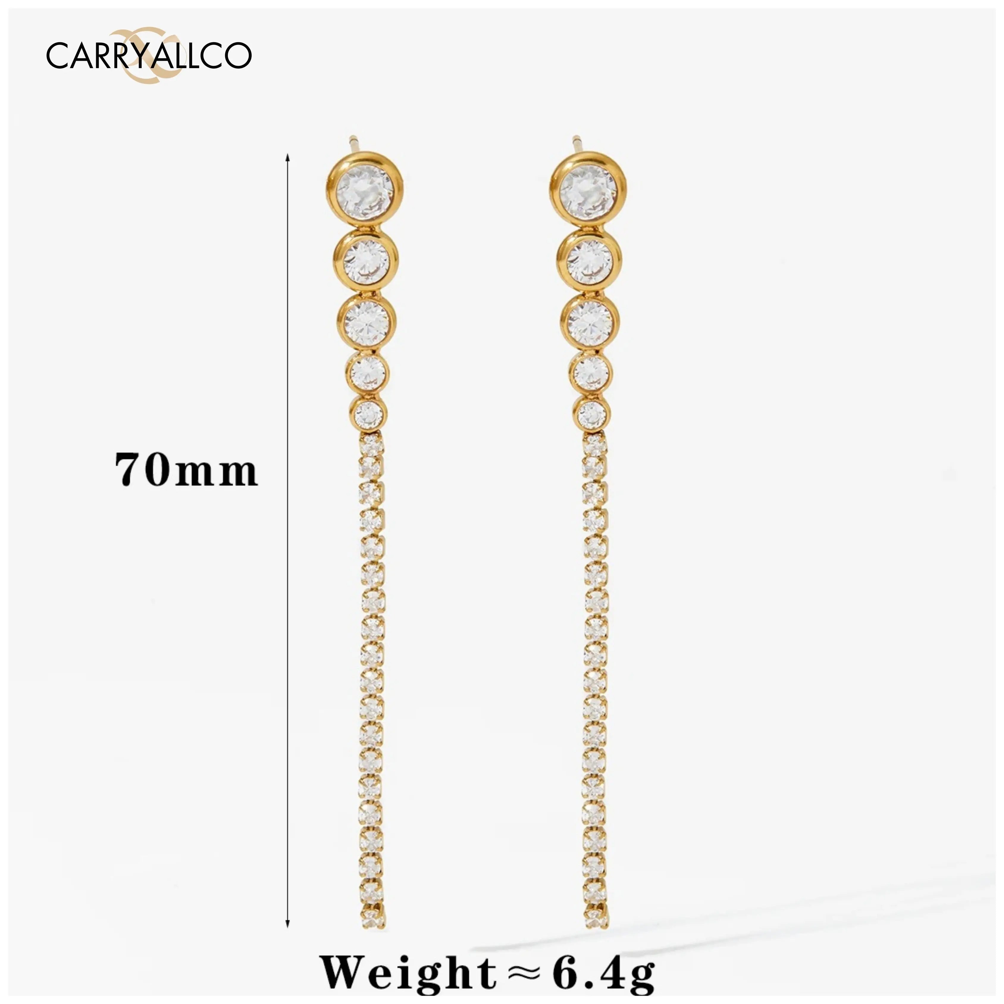 Lustrous Drop Tassel Earrings – 18K Gold Plated