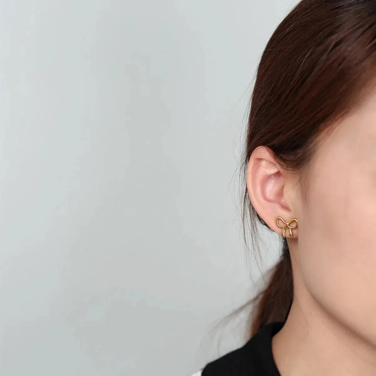 Lustrous Knot Stud Earrings – 18K Gold Plated