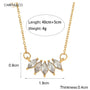 Luxe Crystal Linked Necklace – 18K Gold Plated