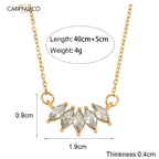 Luxe Crystal Linked Necklace – 18K Gold Plated