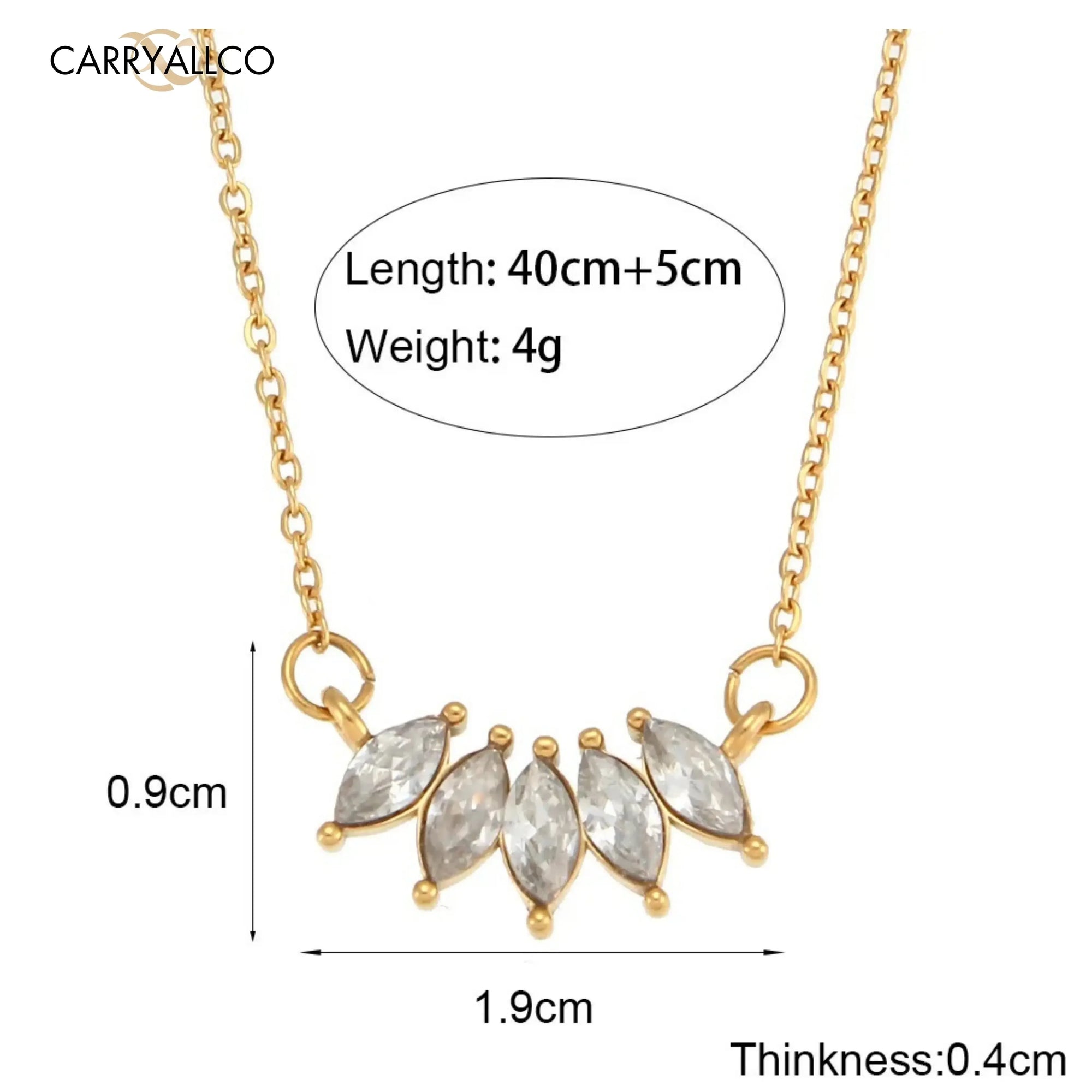 Luxe Crystal Linked Necklace – 18K Gold Plated