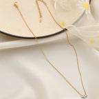 Luxe Crystal Linked Necklace – 18K Gold Plated