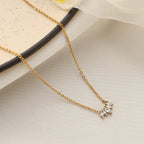 Luxe Crystal Linked Necklace – 18K Gold Plated