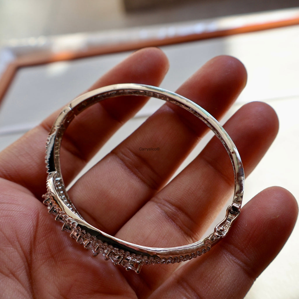 Marquise Floral American Diamond Adjustable Bracelet