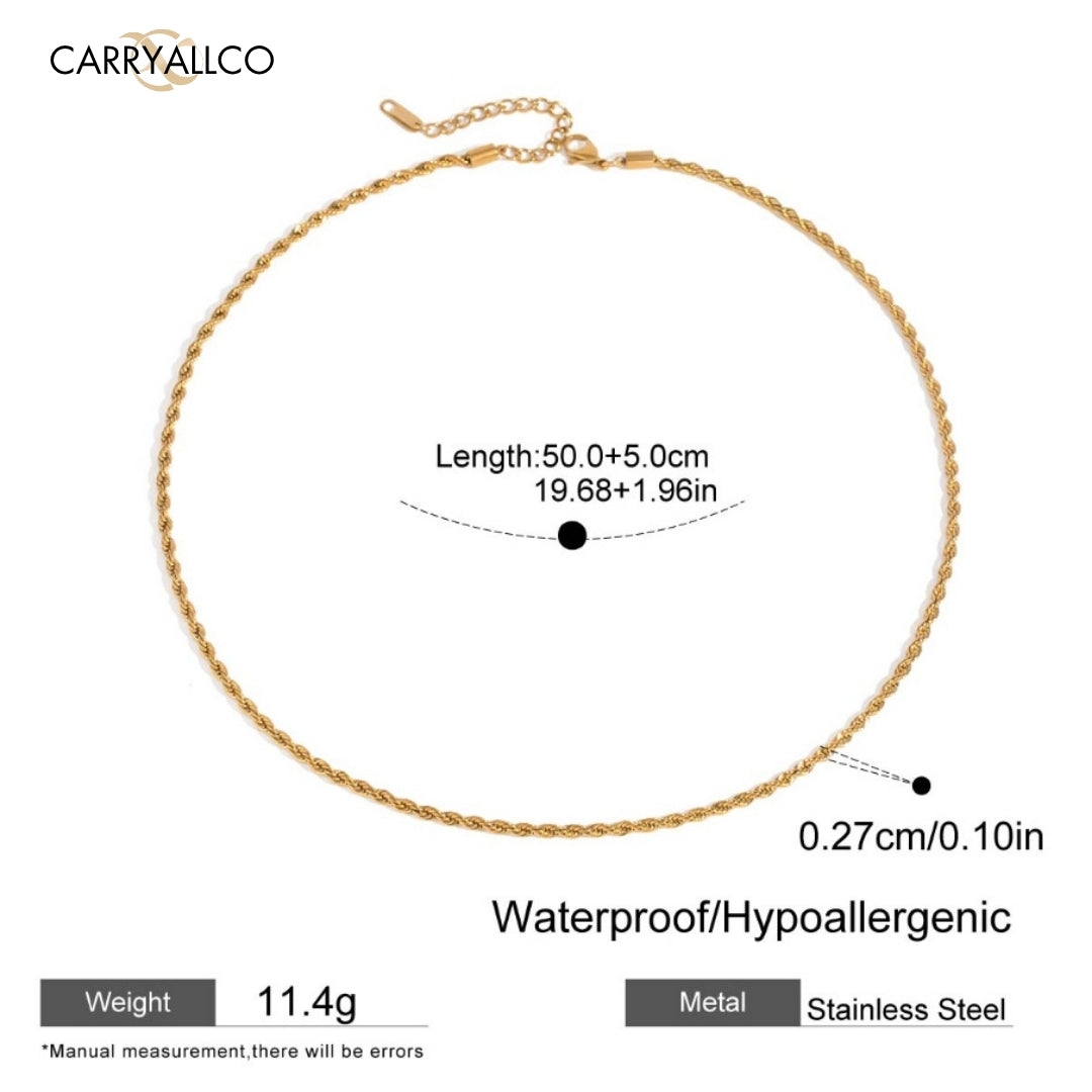 Men 2.8mm Twist Chain Set – 18K Demi-Fine CARRYALLCO