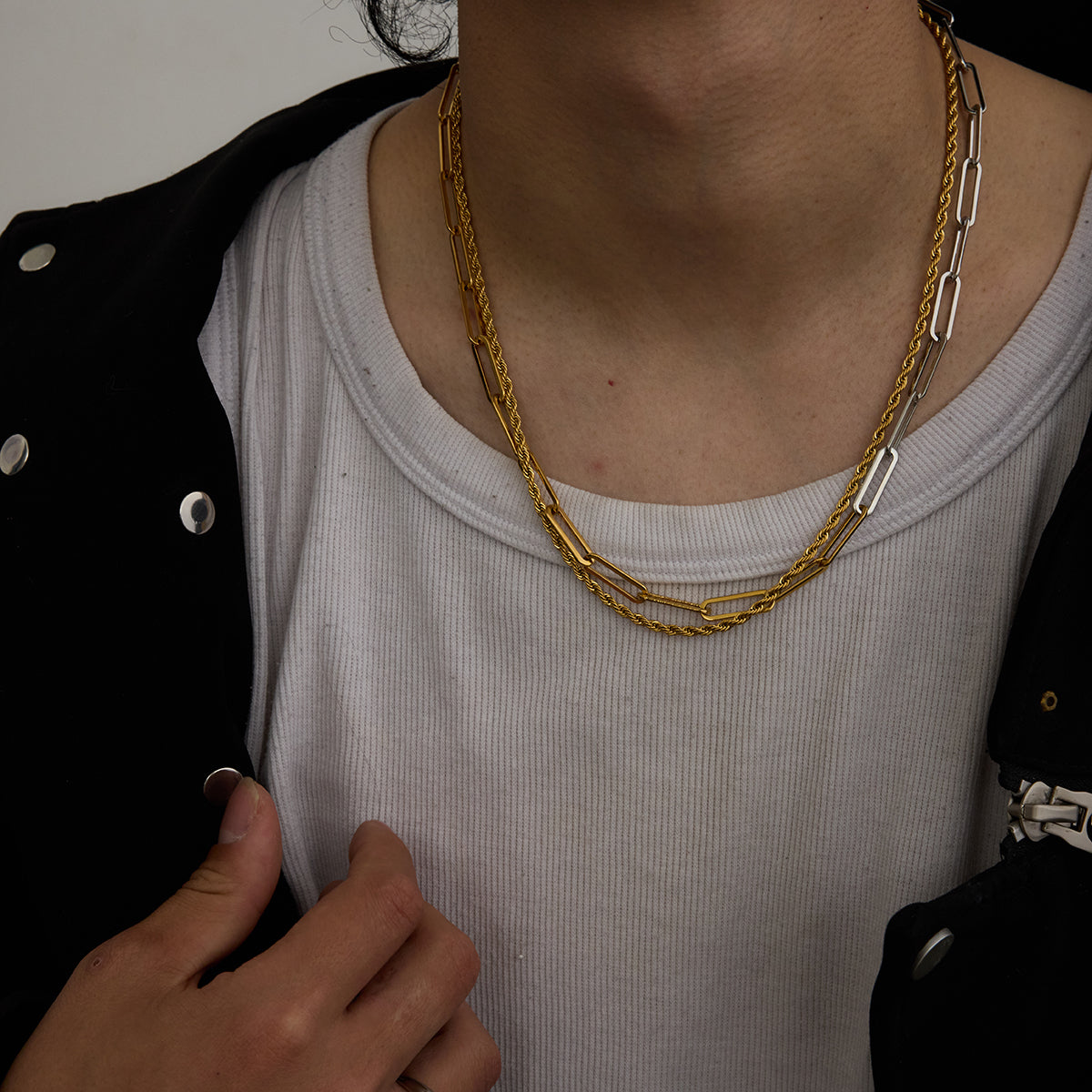 Men 2.8mm Twist Chain Set – 18K Demi-Fine CARRYALLCO