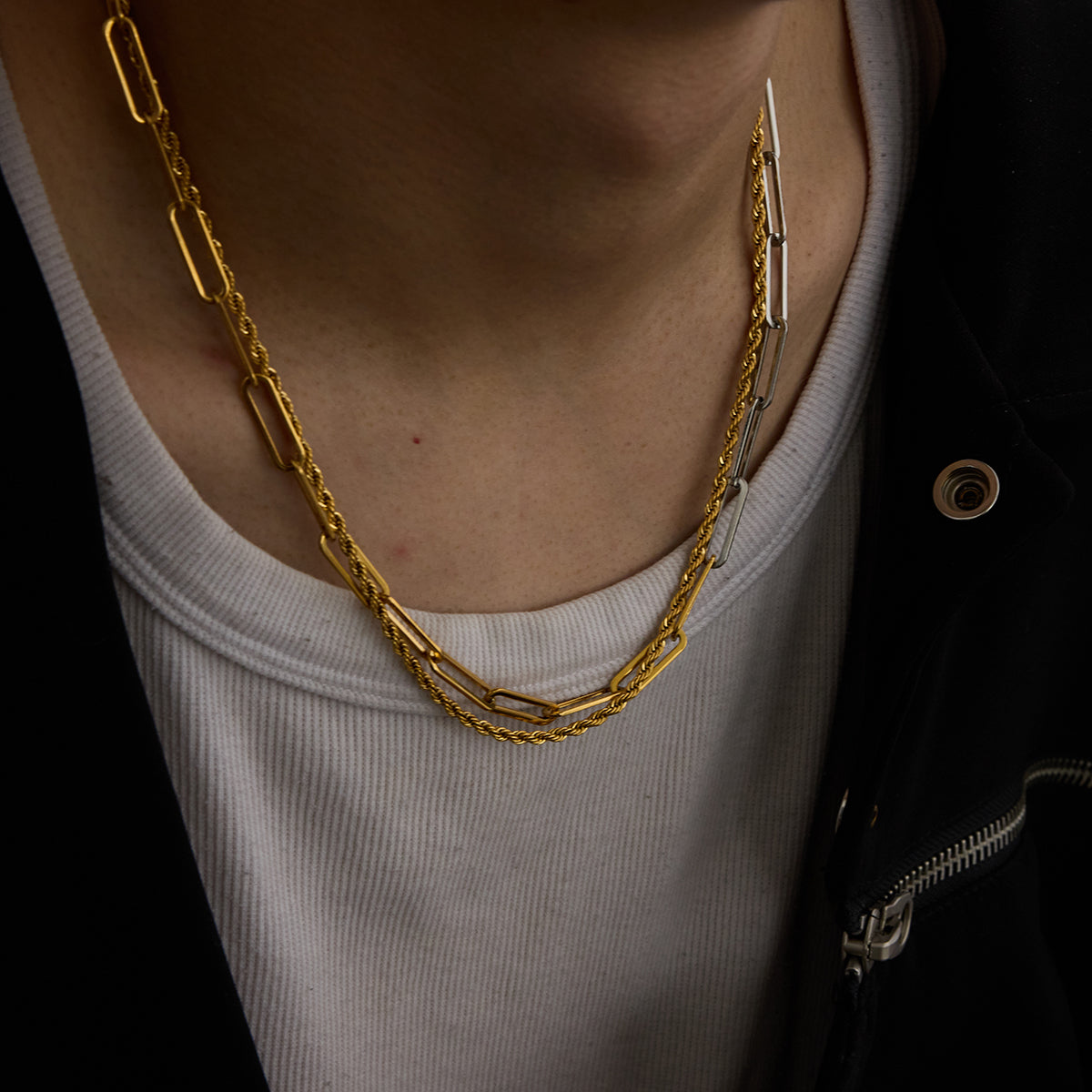 Men 2.8mm Twist Chain Set – 18K Demi-Fine CARRYALLCO
