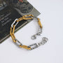 Men Bamboo Chain Bracelet – Demi-Fine Two Tone Gold Plated CARRYALLCO
