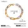 Men Bamboo Chain Bracelet – Demi-Fine Two Tone Gold Plated CARRYALLCO