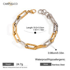 Men Bamboo Chain Bracelet – Demi-Fine Two Tone Gold Plated CARRYALLCO
