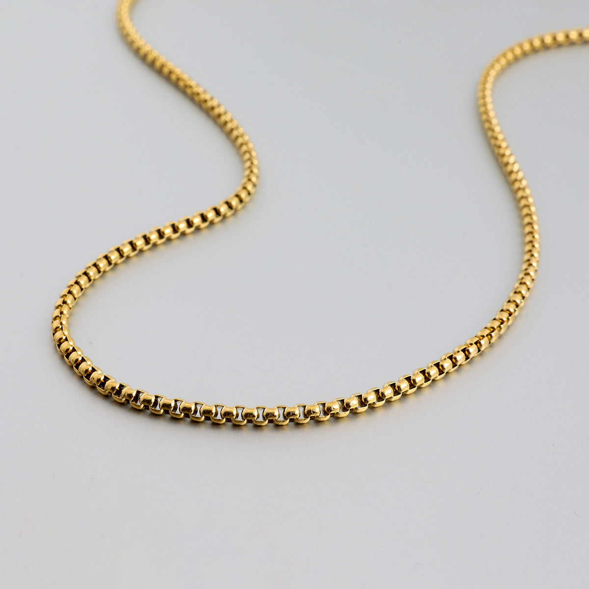 Men Box Chain – Demi-Fine Gold Plated CARRYALLCO