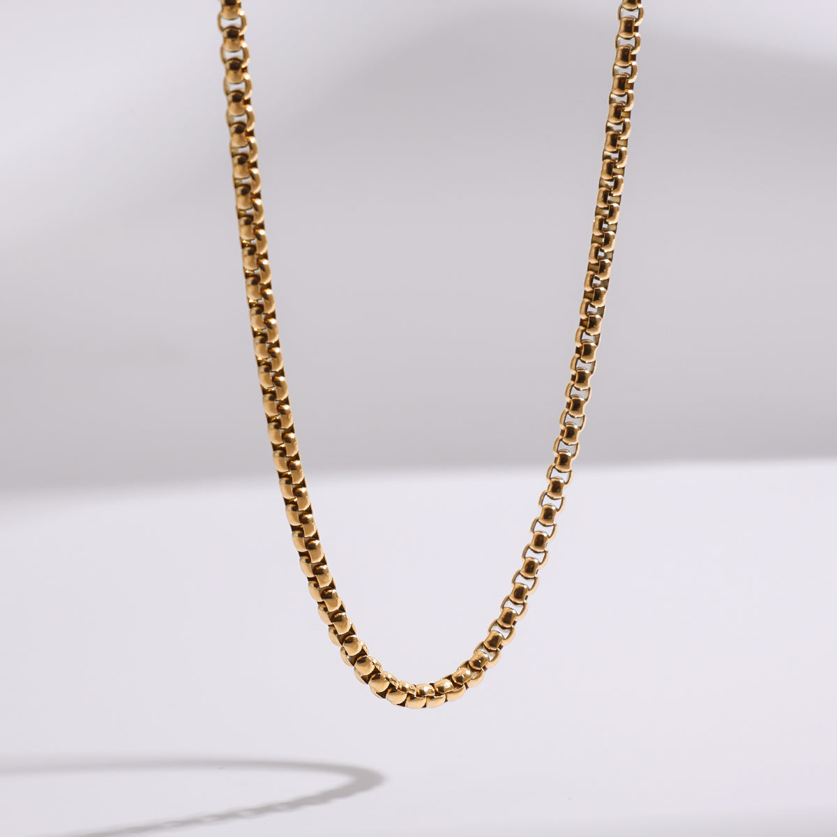Men Box Chain – Demi-Fine Gold Plated CARRYALLCO
