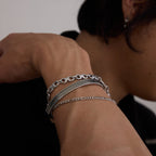 Men Clip Chain Bracelet – Demi-Fine Rhodium Plated CARRYALLCO