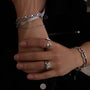 Men Clip Chain Bracelet – Demi-Fine Rhodium Plated CARRYALLCO