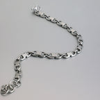 Men Clip Chain Bracelet – Demi-Fine Rhodium Plated CARRYALLCO