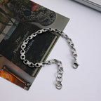 Men Clip Chain Bracelet – Demi-Fine Rhodium Plated CARRYALLCO