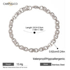 Men Clip Chain Bracelet – Demi-Fine Rhodium Plated CARRYALLCO