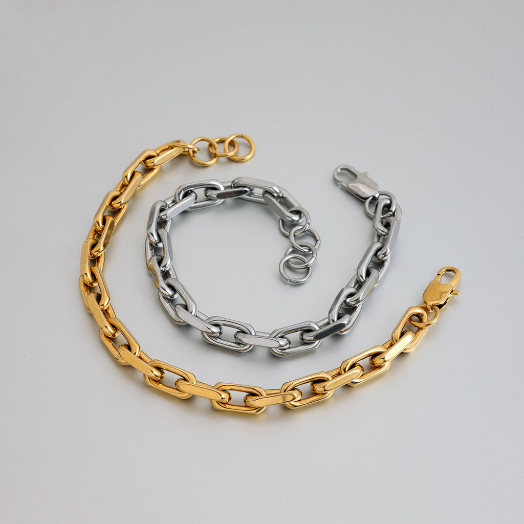 Men Paperclip Bracelet Set – Demi-Fine Gold Plated CARRYALLCO