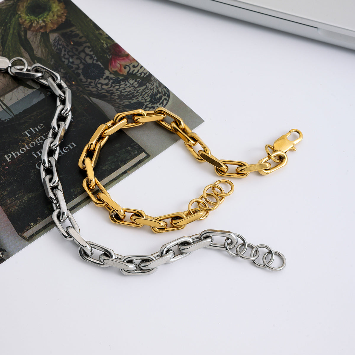 Men Paperclip Bracelet Set – Demi-Fine Gold Plated CARRYALLCO