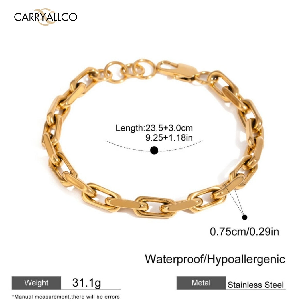 Men Paperclip Bracelet Set – Demi-Fine Gold Plated CARRYALLCO