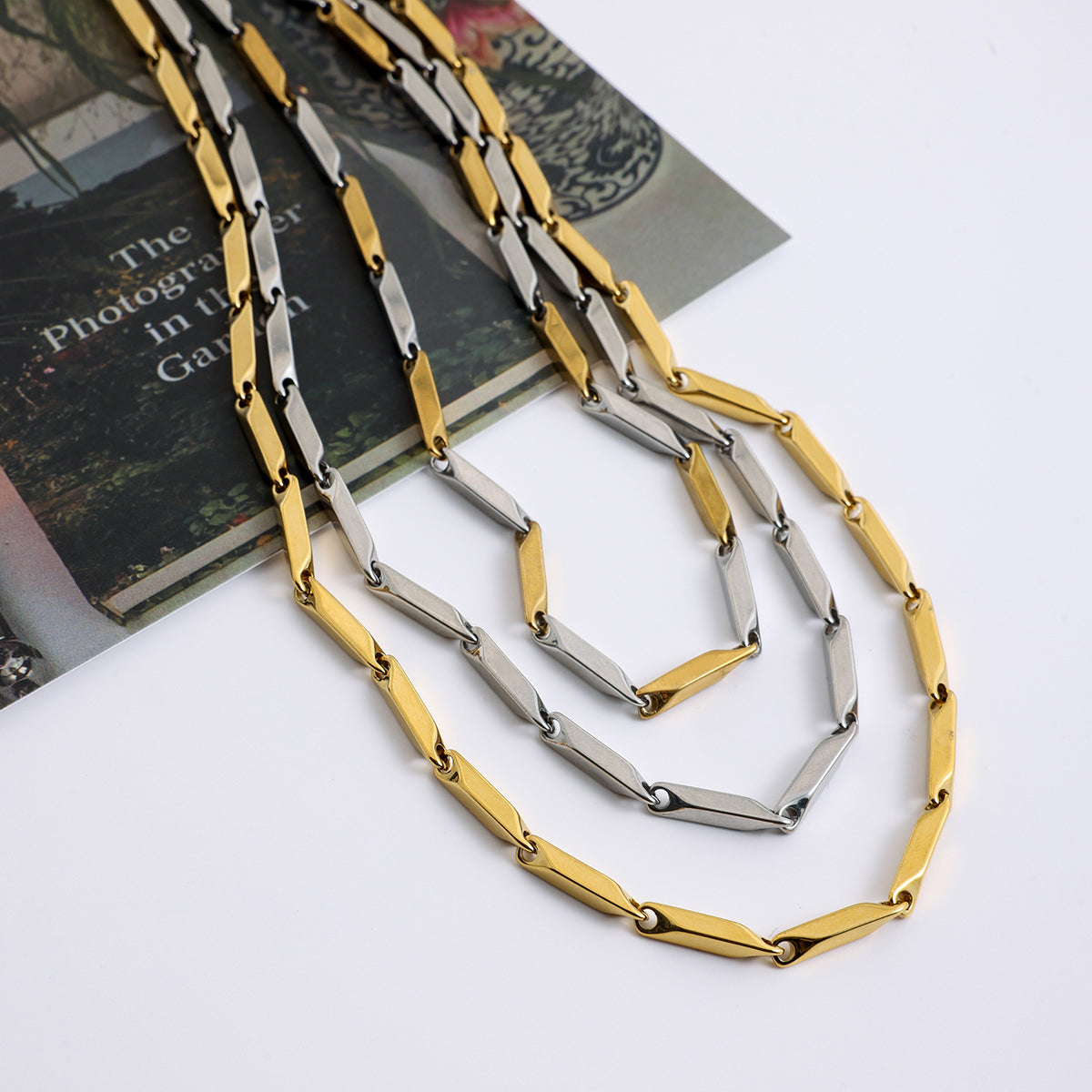 Men Paperclip Chain – Demi-Fine Two Tone Gold Plated CARRYALLCO