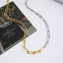Men's Paperclip Chain – Two-Tone Gold Plated | CARRYALLCO