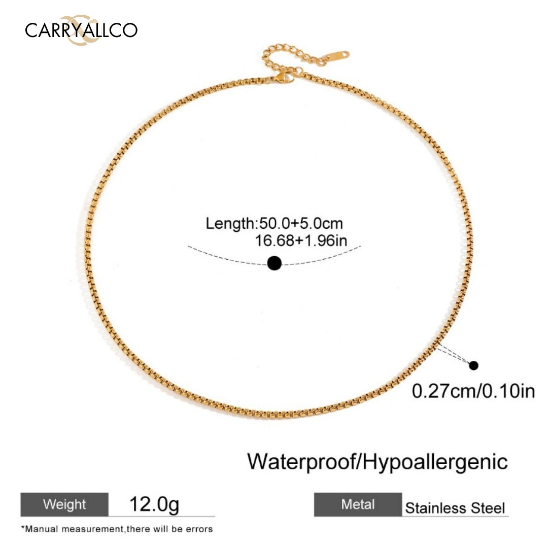 Men Box Chain – Demi-Fine Gold Plated CARRYALLCO