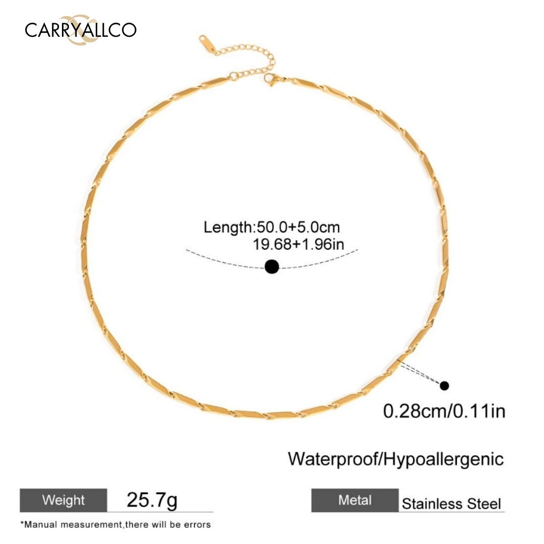 Men Paperclip Chain – Demi-Fine Two Tone Gold Plated CARRYALLCO