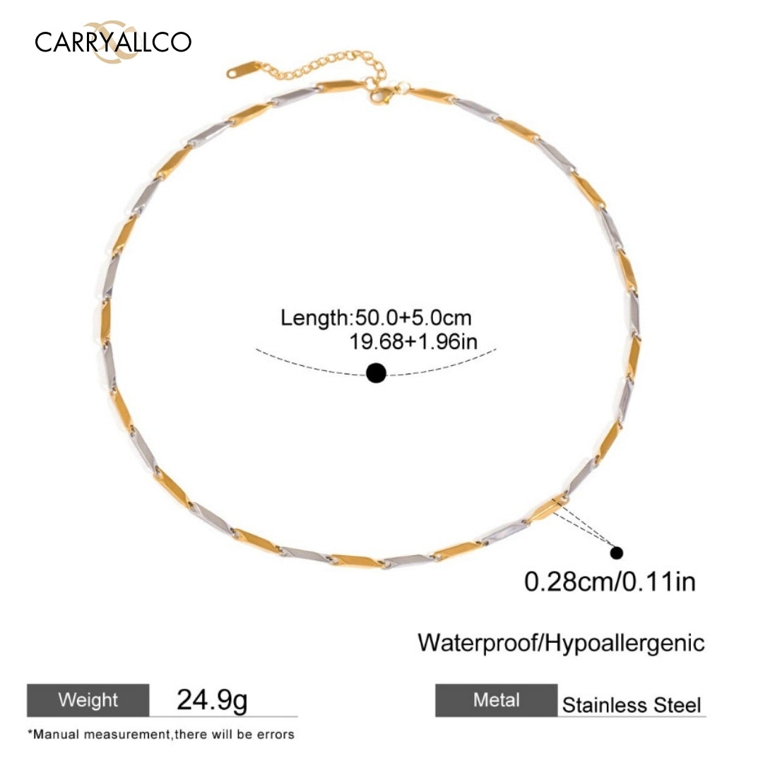 Men Paperclip Chain – Demi-Fine Two Tone Gold Plated CARRYALLCO