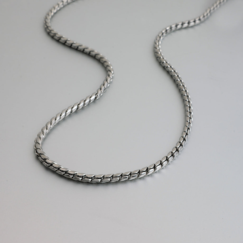 Men’s Rhodium Stud-Link Chain CARRYALLCO