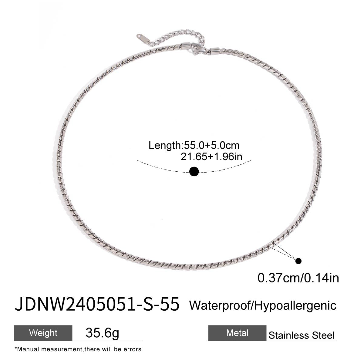 Men’s Rhodium Stud-Link Chain CARRYALLCO