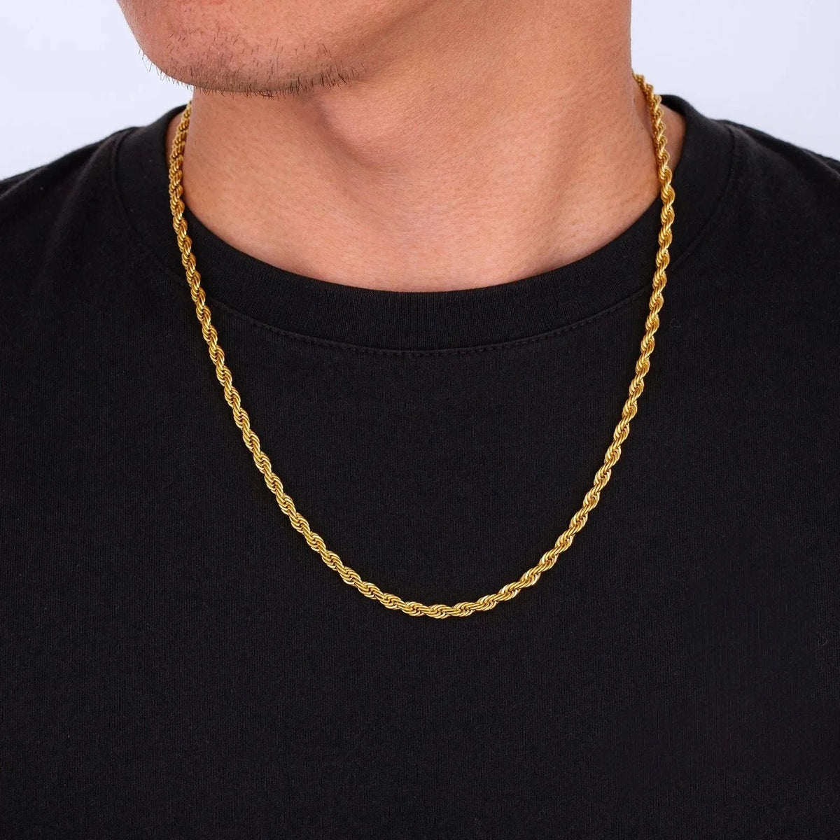 Men’s Twisted Rope Chain Necklace