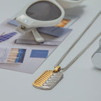 Men’s Two-Tone Rectangle Chain – 18K Demi-Fine CARRYALLCO