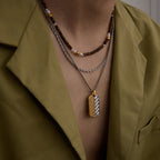 Men’s Two-Tone Rectangle Chain – 18K Demi-Fine CARRYALLCO