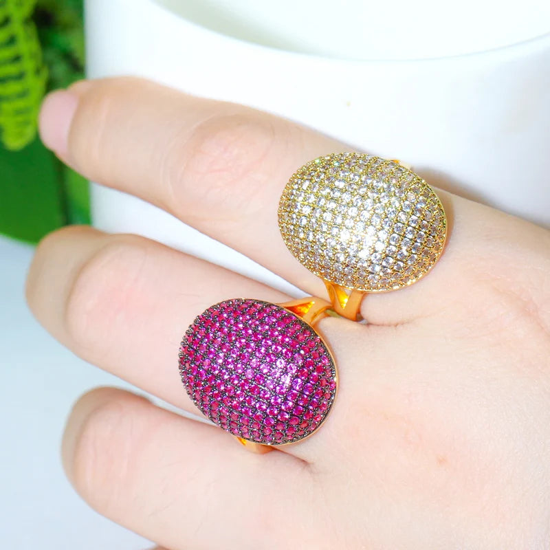 Micro Pave CZ Dome Ring