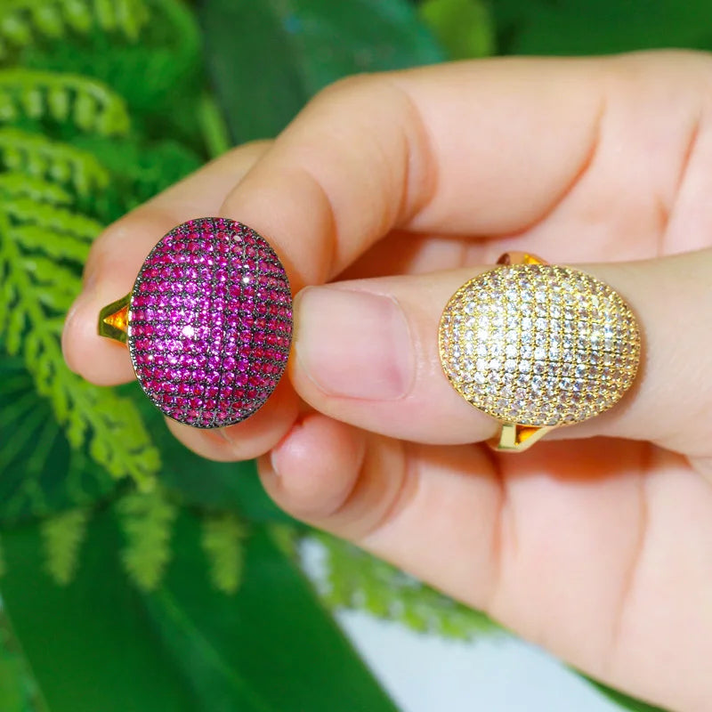 Micro Pave CZ Dome Ring