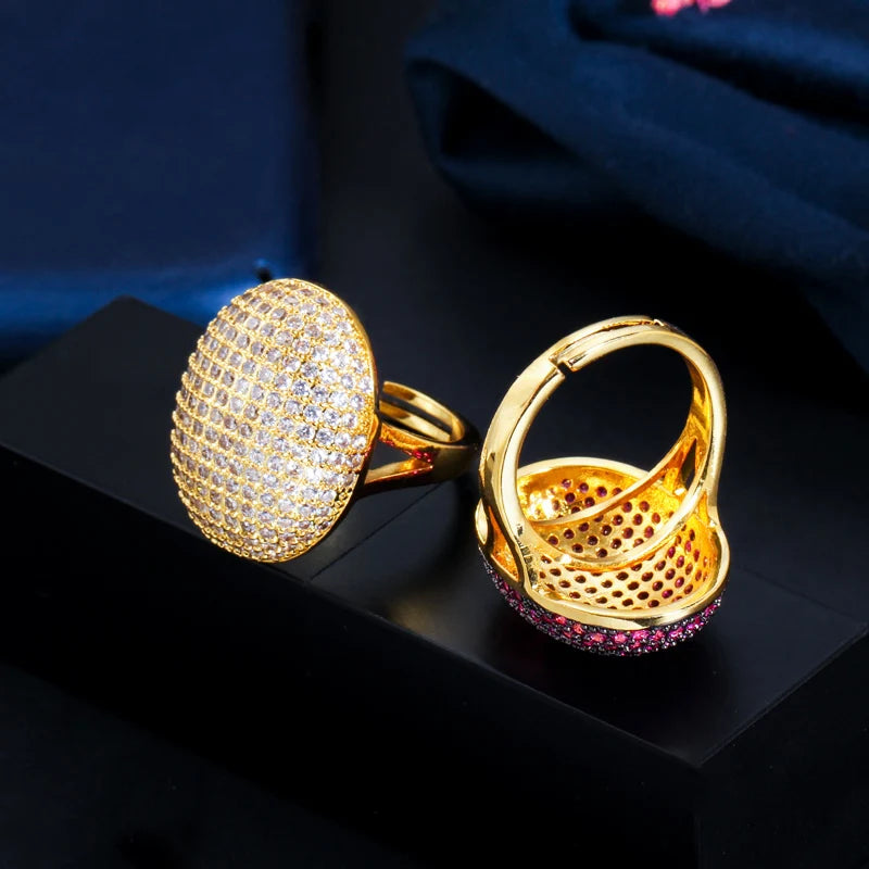 Micro Pave CZ Dome Ring