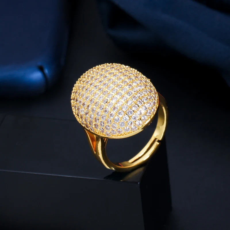 Micro Pave CZ Dome Ring