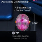 Micro Pave CZ Dome Ring